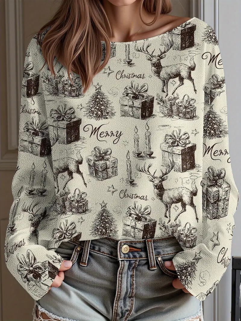 Women's Vintage 60s/70s Hippie Style Sweater - Bright Colorful Psychedelic Floral Sweater