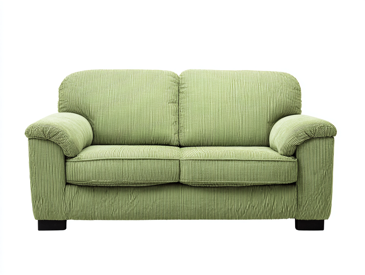 Divano 2 posti in tessuto 165 x90 x85cm - verde - per soggiorno - stile contemporaneo