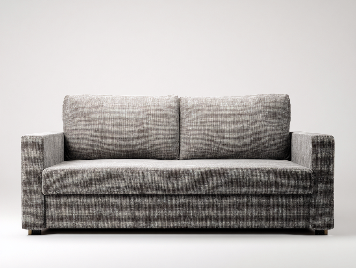 Divano 2 posti in tessuto 160 x90 x85cm - grigio chiaro - per soggiorno - design moderno