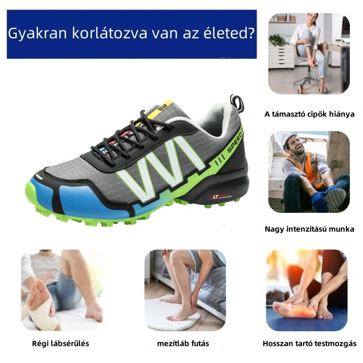 Ergonomikusan tervezett ortopéd cipő hát-, ízületi és lábfájdalmakra - unisex