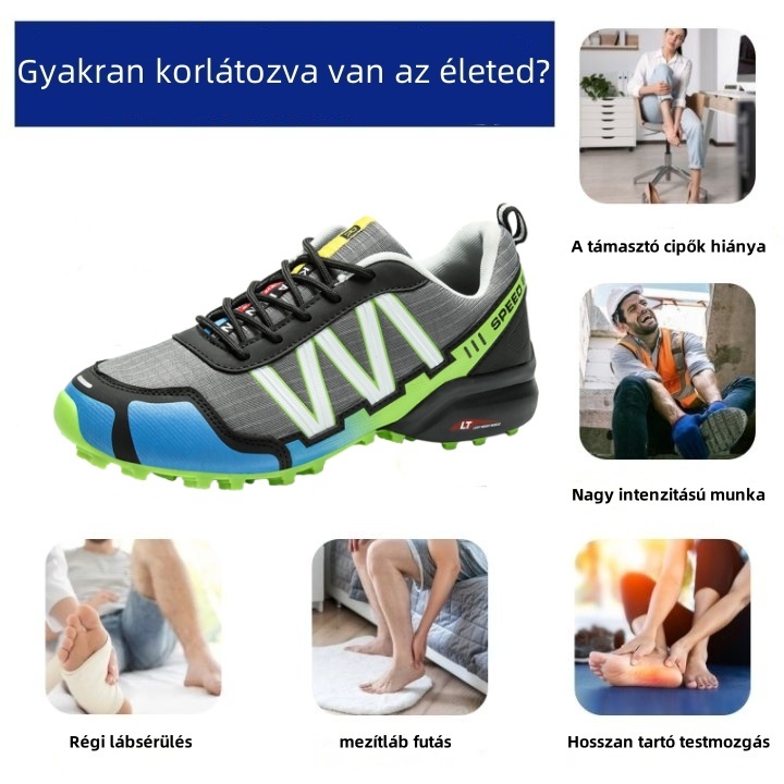 Ergonomikusan tervezett ortopéd cipő hát-, ízületi és lábfájdalmakra - unisex