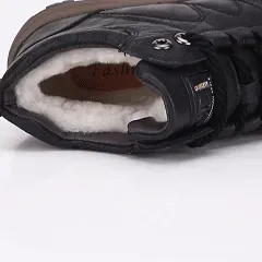 🔥 Holious® Téli, Párnázott Férfi Kézzel Készített Borjúbőr Ortopéd Cipő | 👞 Könnyű fel- és levenni, Csillapítja a Lábfájdalmat, Meleg és Kényelmes 🎁50% Kedvezmény Ma