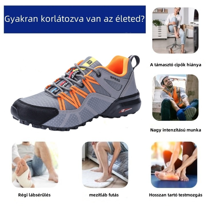 Ergonomikusan tervezett ortopéd cipő hát-, ízületi és lábfájdalmakra - minden férfi számára alkalmas