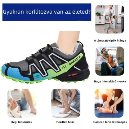 Ergonomikusan tervezett ortopéd cipő hát-, ízületi és lábfájdalmakra - unisex