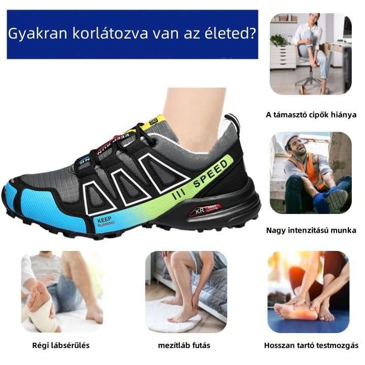 Ergonomikusan tervezett ortopéd cipő hát-, ízületi és lábfájdalmakra - unisex