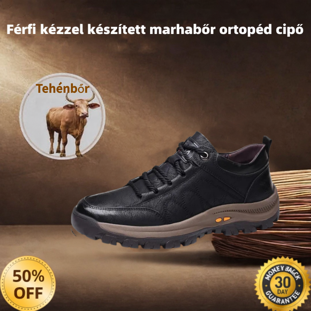 🎁50% kedvezmény, ne maradj le! ⏰Kézzel varrott olasz valódi bőr cipő 🐂Lábtámasz a lábfájdalom enyhítésére ✅Vízálló és csúszásmentes a kényelmes járáshoz.