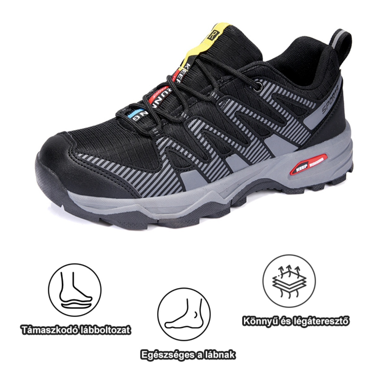 Ergonomikus kialakítású ortopéd cipő hát-, ízületi és lábfájdalmakra - Uniszex