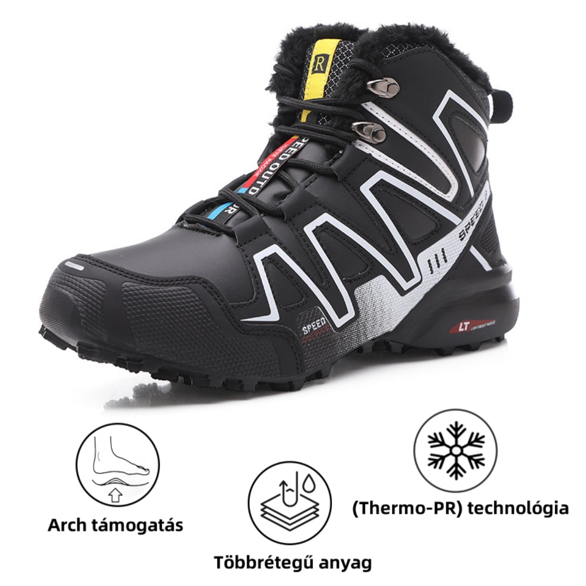 Téli stílusú, ergonomikus kialakítású ortopéd cipő hát-, ízületi és lábfájdalmakra - unisex