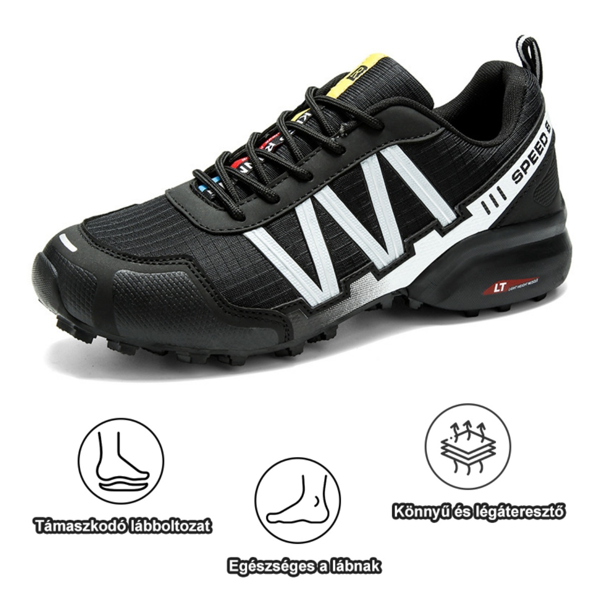 Ergonomikusan tervezett ortopéd cipő hát-, ízületi és lábfájdalmakra - unisex