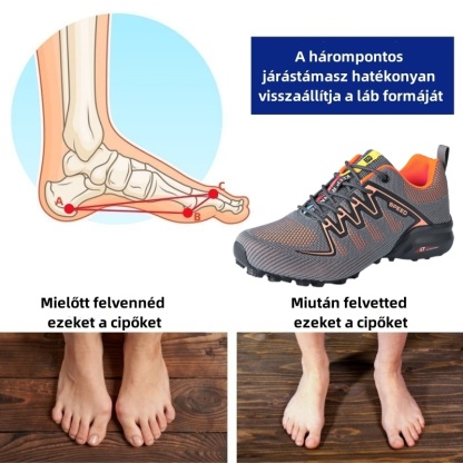 Ergonomikusan tervezett ortopéd cipő hát-, ízületi és lábfájdalmakra - minden férfi számára alkalmas