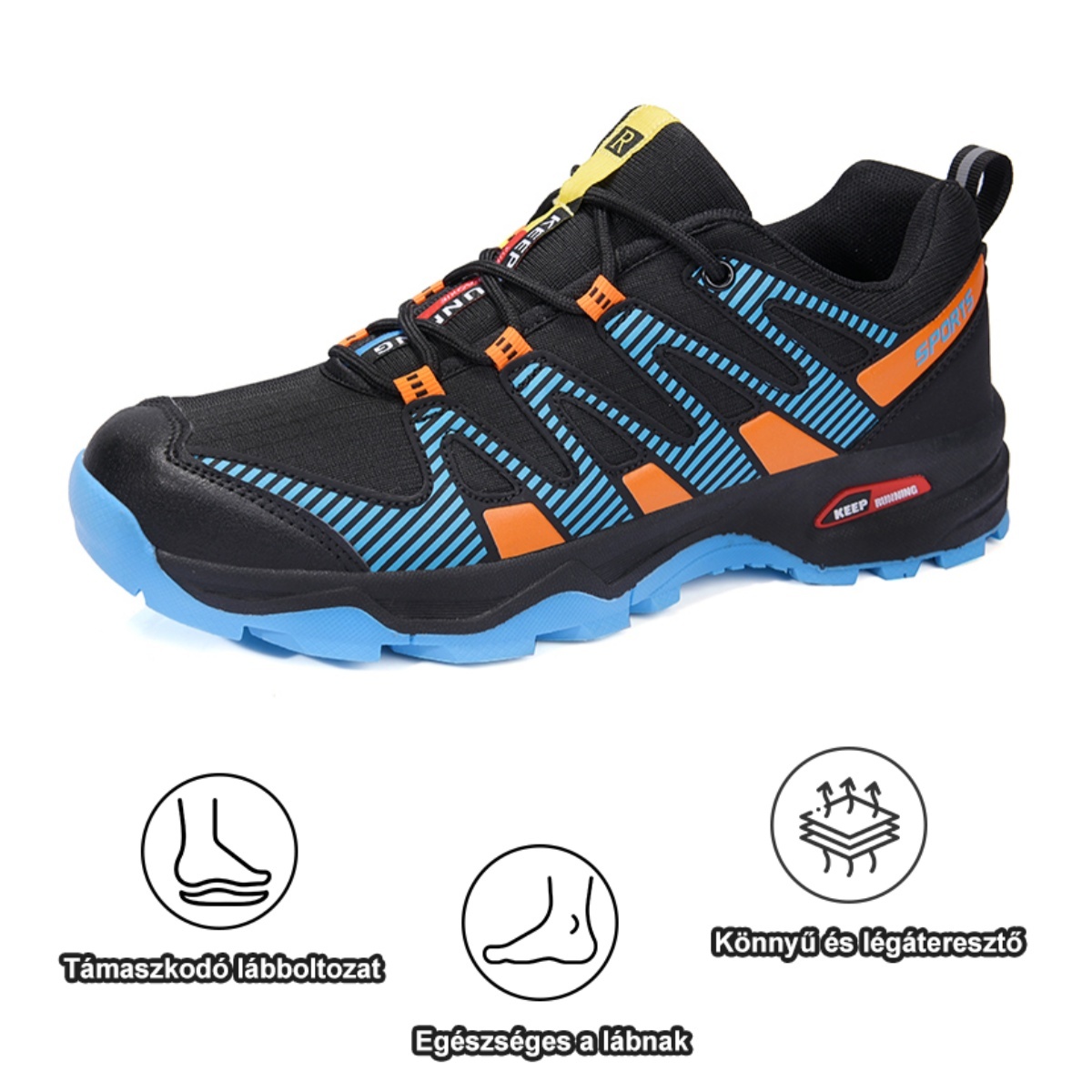 Ergonomikus kialakítású ortopéd cipő hát-, ízületi és lábfájdalmakra - Uniszex