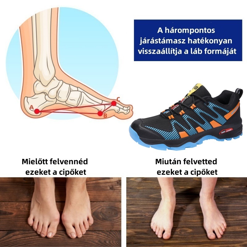 Ergonomikus kialakítású ortopéd cipő hát-, ízületi és lábfájdalmakra - Uniszex
