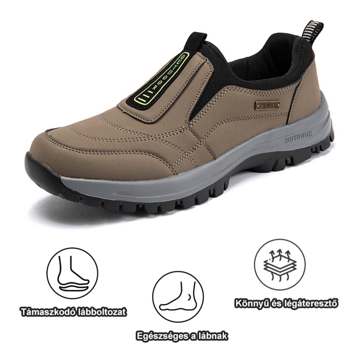 Ergonomikusan tervezett ortopéd cipő hát-, ízületi és lábfájdalmakra - unisex