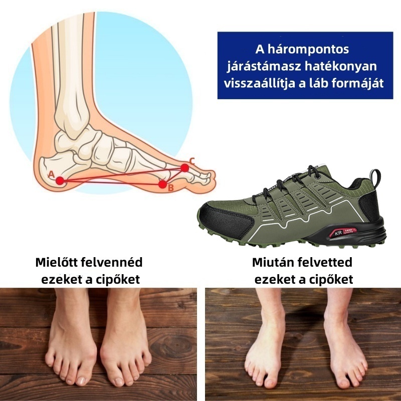 Ergonomikus kialakítású ortopéd cipő hát-, ízületi és lábfájdalmakra - Uniszex