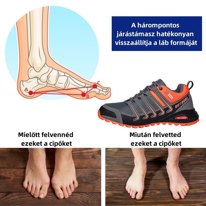 Ergonomikus kialakítású ortopéd cipő hát-, ízületi és lábfájdalmakra - Uniszex