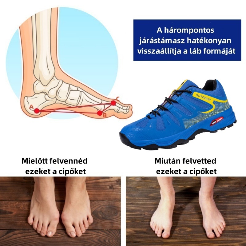 Ergonomikusan tervezett ortopéd cipő hát-, ízületi és lábfájdalmakra - minden férfi számára alkalmas