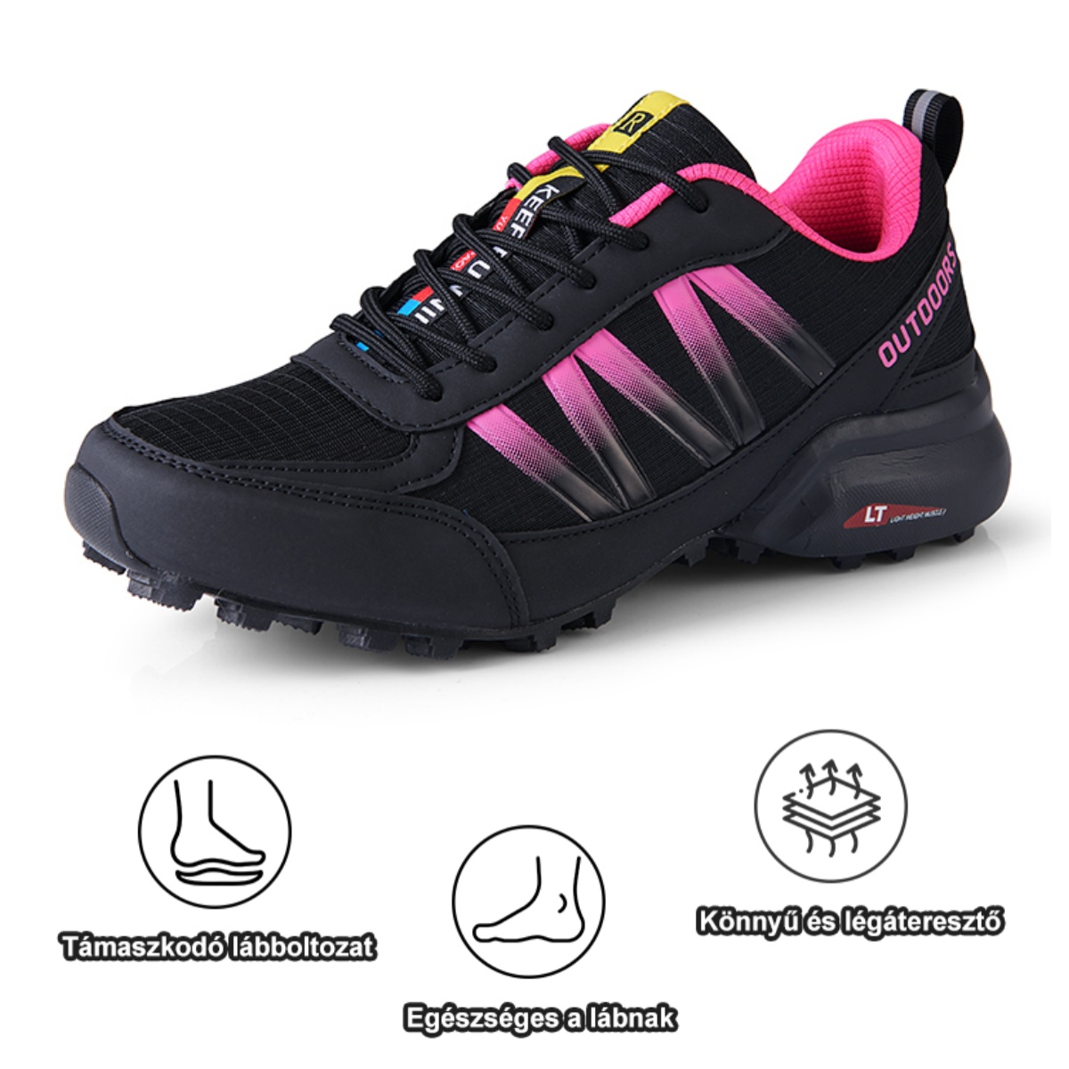 Ergonomikusan tervezett ortopéd cipő hát-, ízületi és lábfájdalmakra - unisex