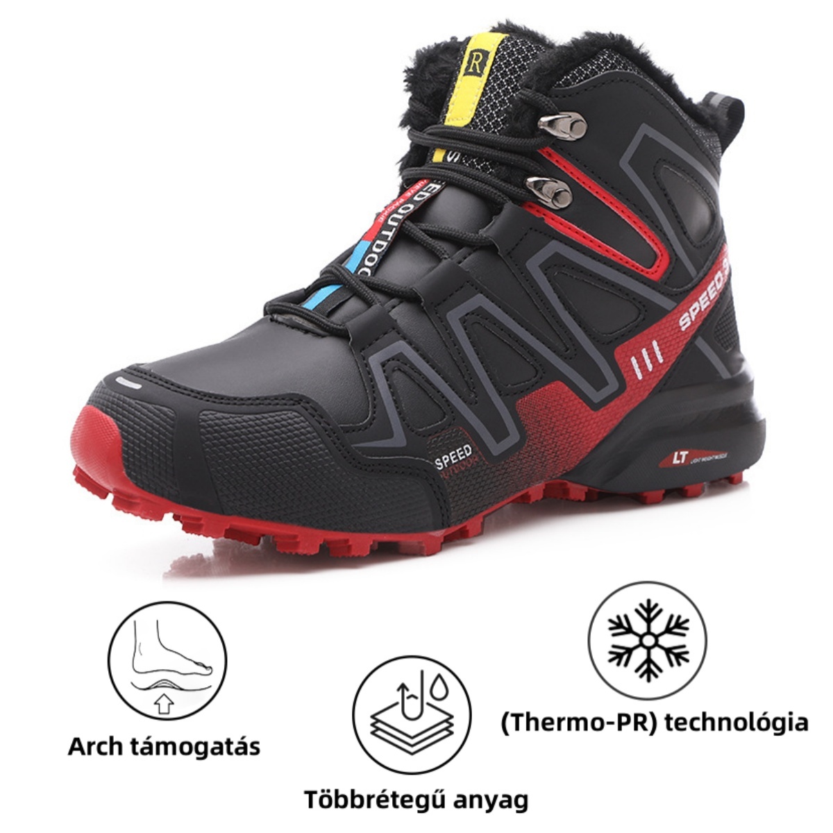 Téli stílusú, ergonomikus kialakítású ortopéd cipő hát-, ízületi és lábfájdalmakra - unisex