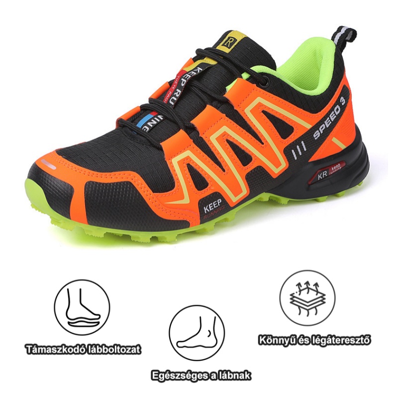 Ergonomikusan tervezett ortopéd cipő hát-, ízületi és lábfájdalmakra - unisex