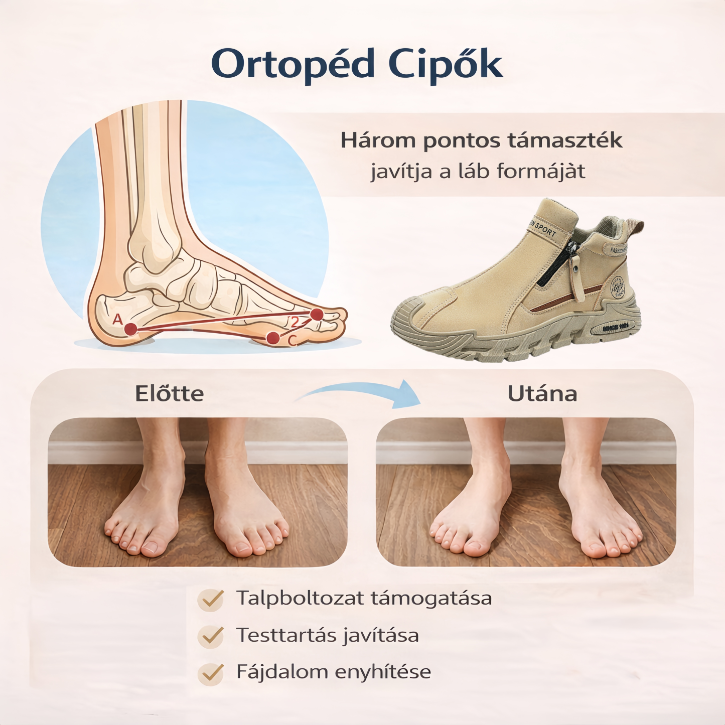 🔥 Ma 50% kedvezmény – ne maradj le! Holious®🐂Olasz kézműves ortopéd cipő ✅a lábfájdalom enyhítésér