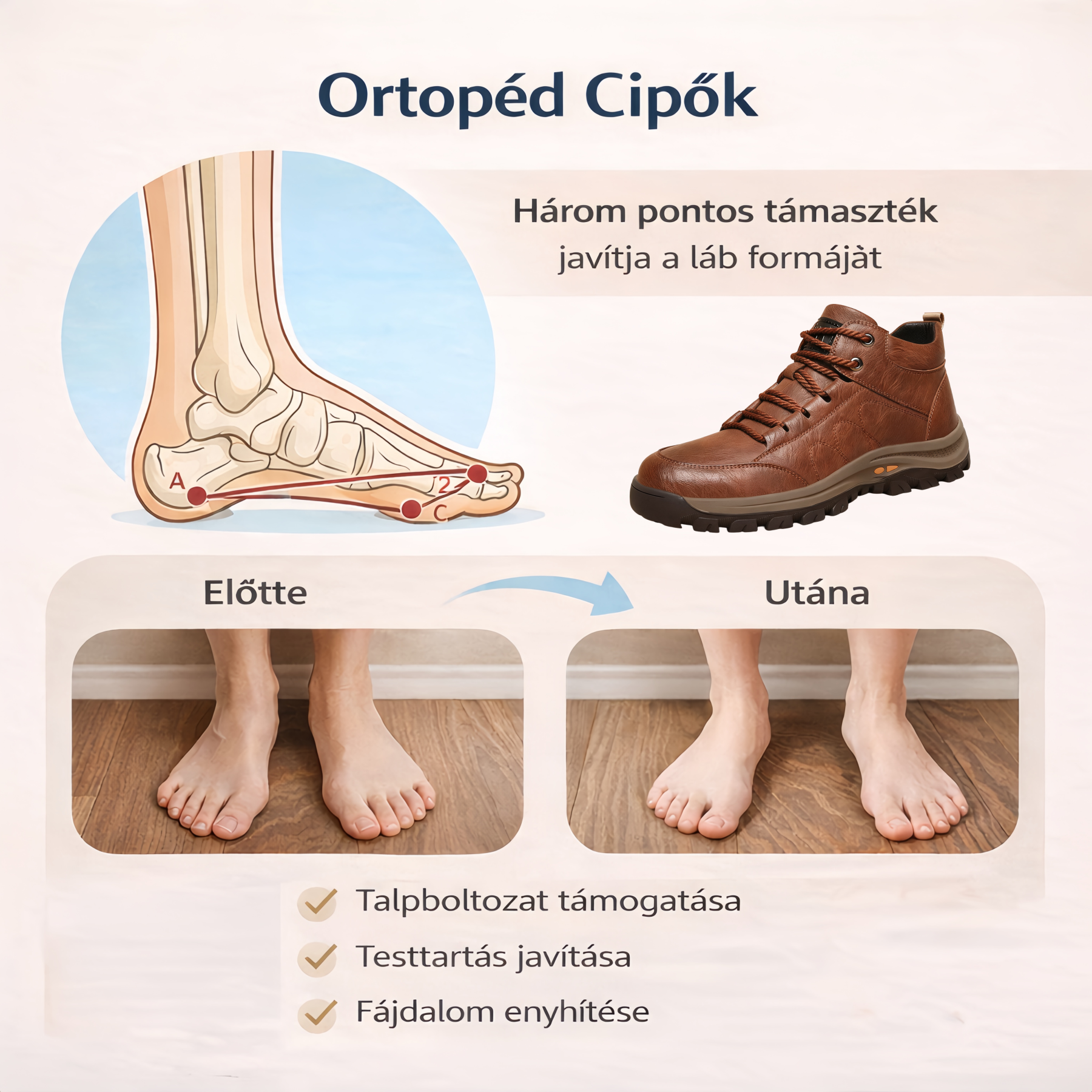 🐂【Intelligens talpbetétek】✅Prémium bőr + kézzel varrott - Férfiaknak kötelező darab🔴Hordozható lábápoló✅Vízálló és csúszásmentes