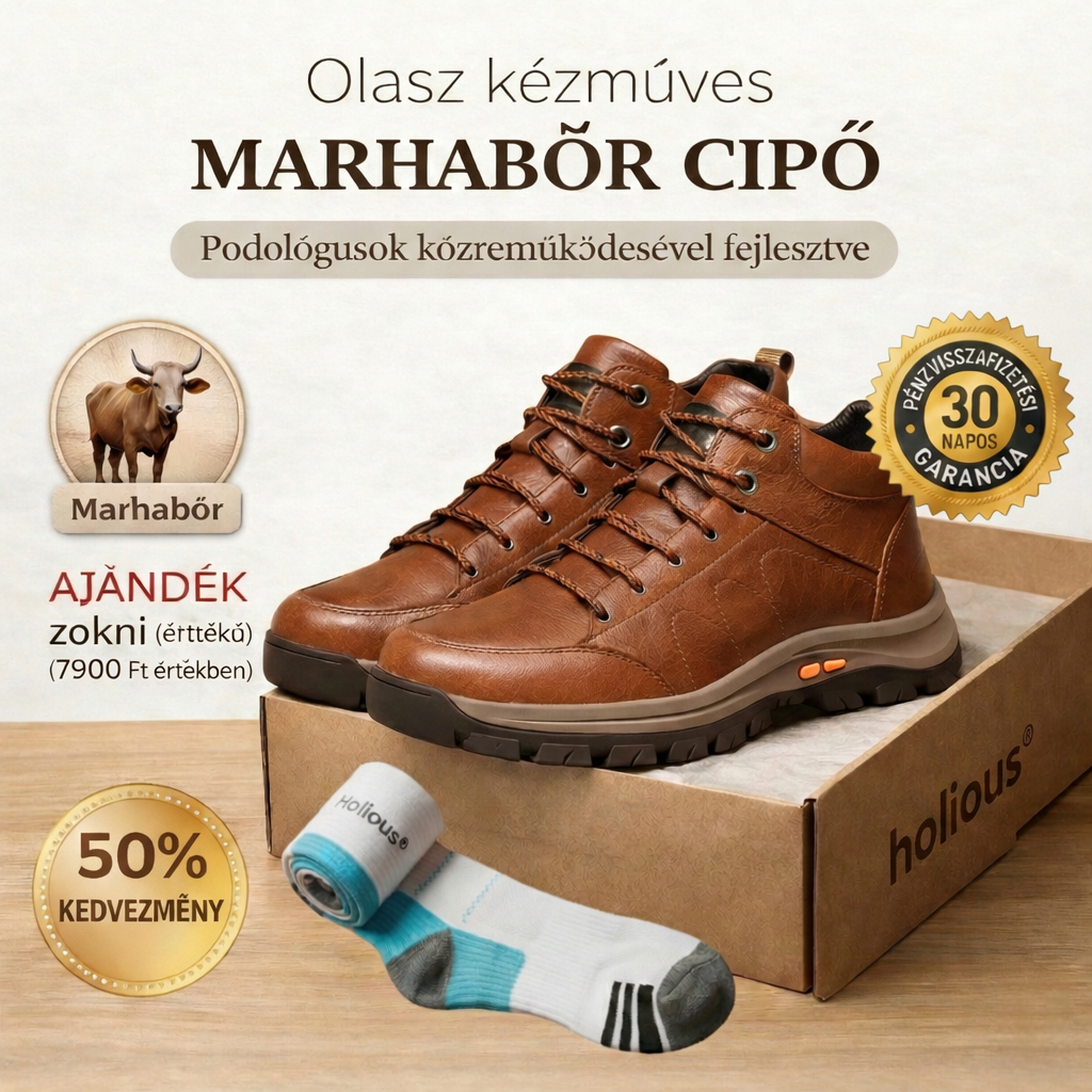 🐂【Intelligens talpbetétek】✅Prémium bőr + kézzel varrott - Férfiaknak kötelező darab🔴Hordozható lábápoló✅Vízálló és csúszásmentes