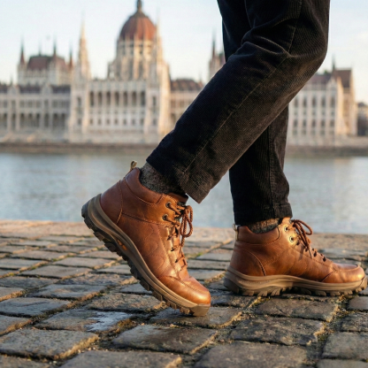 🐂【Intelligens talpbetétek】✅Prémium bőr + kézzel varrott - Férfiaknak kötelező darab🔴Hordozható lábápoló✅Vízálló és csúszásmentes