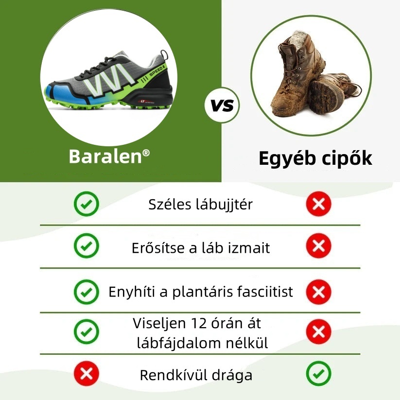 Ergonomikusan tervezett ortopéd cipő hát-, ízületi és lábfájdalmakra - unisex