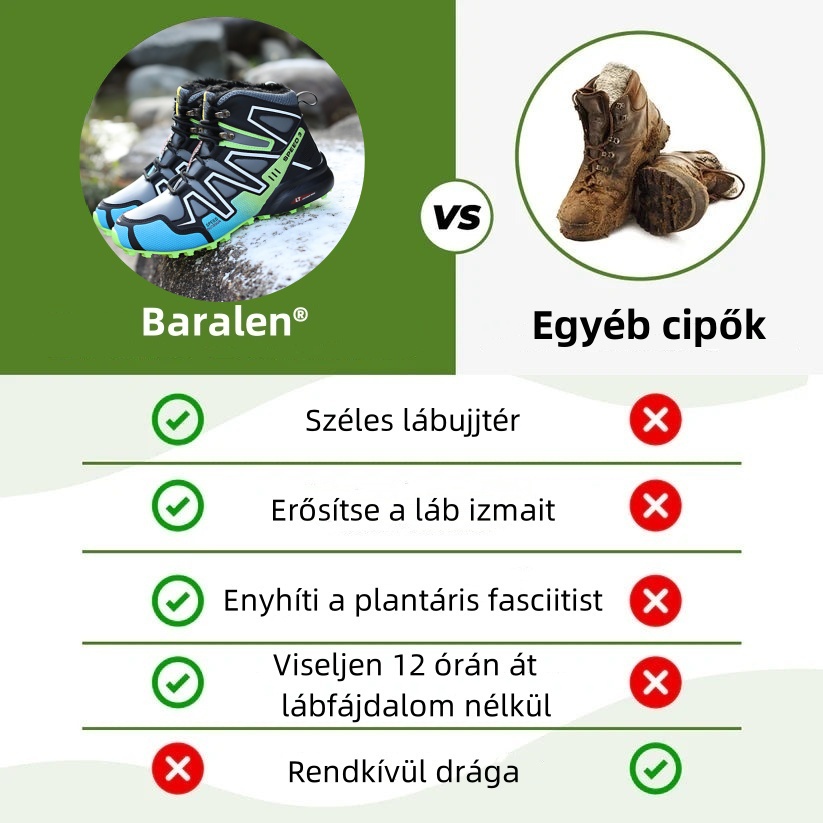 Téli stílusú, ergonomikus kialakítású ortopéd cipő hát-, ízületi és lábfájdalmakra - unisex