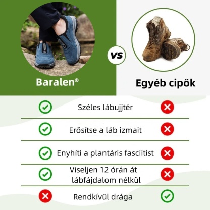 Ergonomikusan tervezett ortopéd cipő hát-, ízületi és lábfájdalmakra - unisex