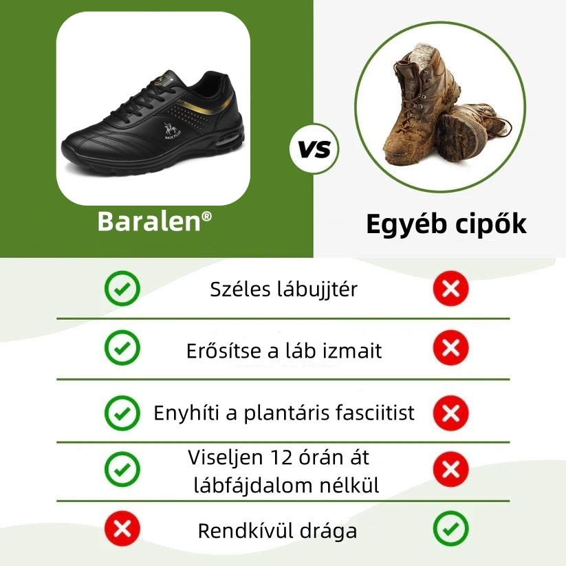 Ergonomikusan tervezett ortopéd cipő hát-, ízületi és lábfájdalmakra - unisex