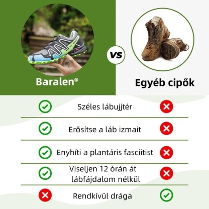 Ergonomikusan tervezett ortopéd cipő hát-, ízületi és lábfájdalmakra - unisex
