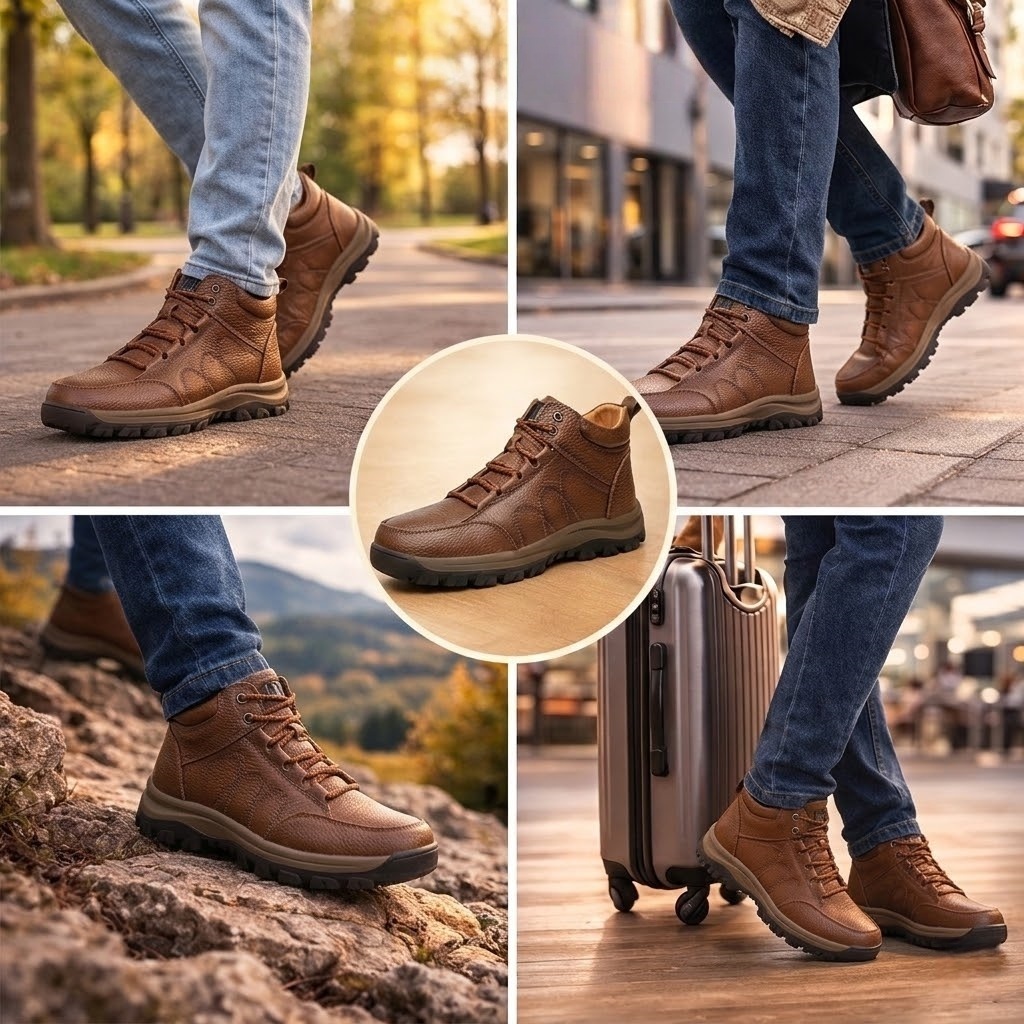 🎁50% kedvezmény!🐂 Ortopédiai kényelmes cipő olasz borjúbőrből 🦶 Lábboltozat-támasz a lábnyomás csökkentése érdekében ✅ Csúszásmentes talp a stabil és kényelmes járáshoz