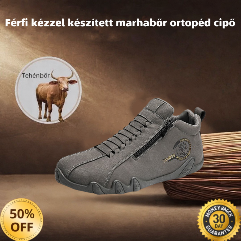 🎁Utolsó nap 50% kedvezménnyel, ne maradj le! ⏰Ausztrál borjúbőrből készült 🐂Lábboltozat-támasz - enyhíti a lábfájdalmat ✅Vízálló és csúszásmentes, kényelmes benne járás.