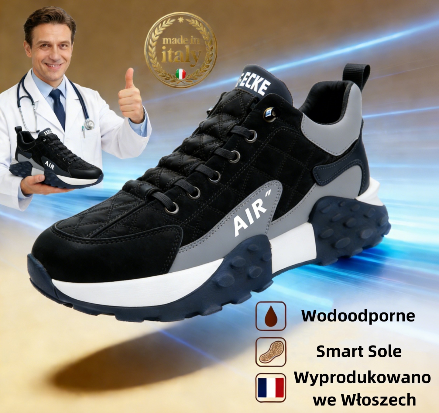 🐂【Skóra premium】【⏰50% zniżki dzisiaj - Nie przegap!】✅ Szerokość K + wsparcie łuku stopy + amortyzująca podeszwa + wodoodporność i antypoślizgowość 🔴Certyfikat CE/urządzenie medyczne