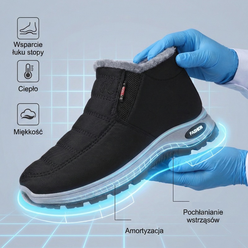 🐂【Wyprodukowano w USA】【⏰30% zniżki dzisiaj - Nie przegap!】✅ Buty ortopedyczne (unisex) + ergonomiczna konstrukcja 🔴 Łatwo uśmierzają ból stóp - Tęgość K (Bardzo Szerokie), Atest CE