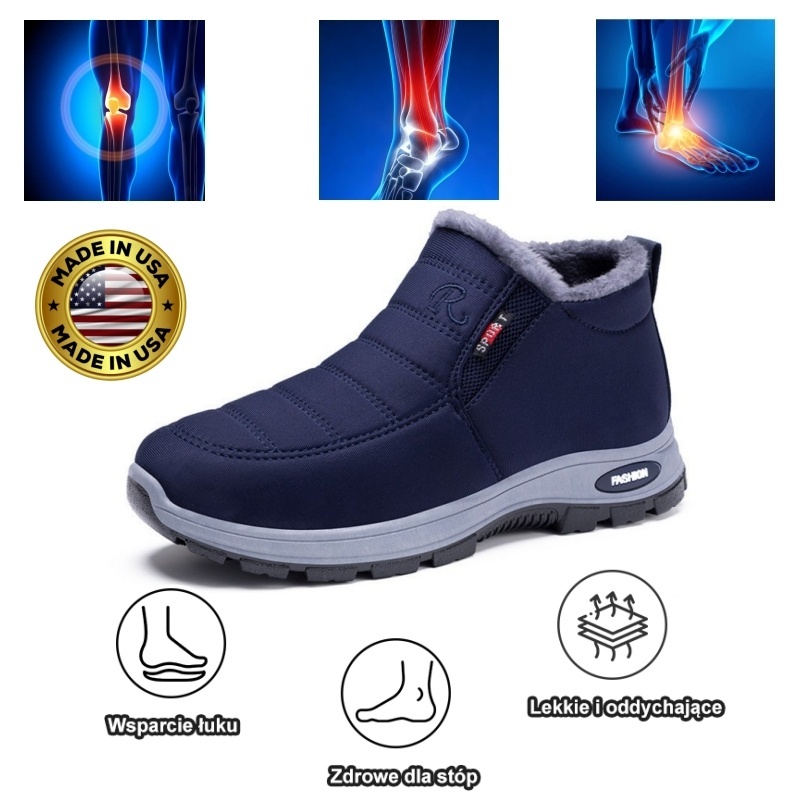 🐂【Wyprodukowano w USA】【⏰30% zniżki dzisiaj - Nie przegap!】✅ Buty ortopedyczne (unisex) + ergonomiczna konstrukcja 🔴 Łatwo uśmierzają ból stóp - Tęgość K (Bardzo Szerokie), Atest CE