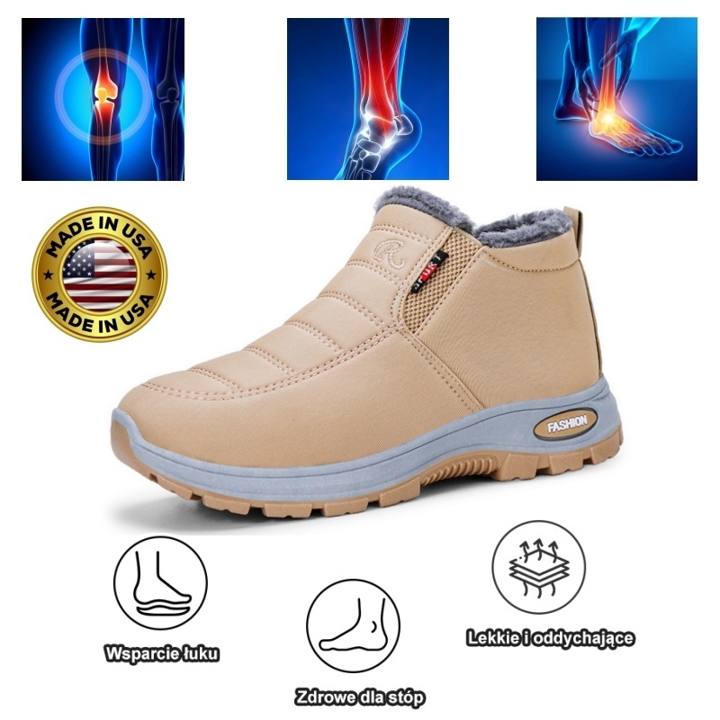 🐂【Wyprodukowano w USA】【⏰30% zniżki dzisiaj - Nie przegap!】✅ Buty ortopedyczne (unisex) + ergonomiczna konstrukcja 🔴 Łatwo uśmierzają ból stóp - Tęgość K (Bardzo Szerokie), Atest CE