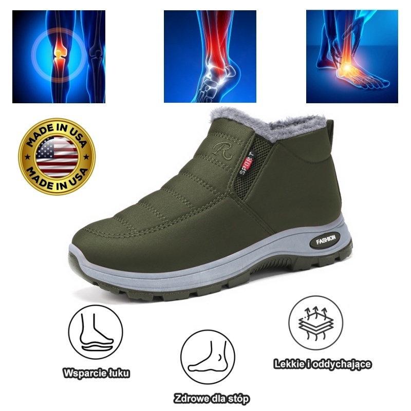 🐂【Wyprodukowano w USA】【⏰30% zniżki dzisiaj - Nie przegap!】✅ Buty ortopedyczne (unisex) + ergonomiczna konstrukcja 🔴 Łatwo uśmierzają ból stóp - Tęgość K (Bardzo Szerokie), Atest CE