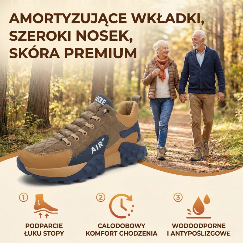 🐂【Skóra premium】【⏰50% zniżki dzisiaj - Nie przegap!】✅ Szerokość K + wsparcie łuku stopy + amortyzująca podeszwa + wodoodporność i antypoślizgowość 🔴Certyfikat CE/urządzenie medyczne