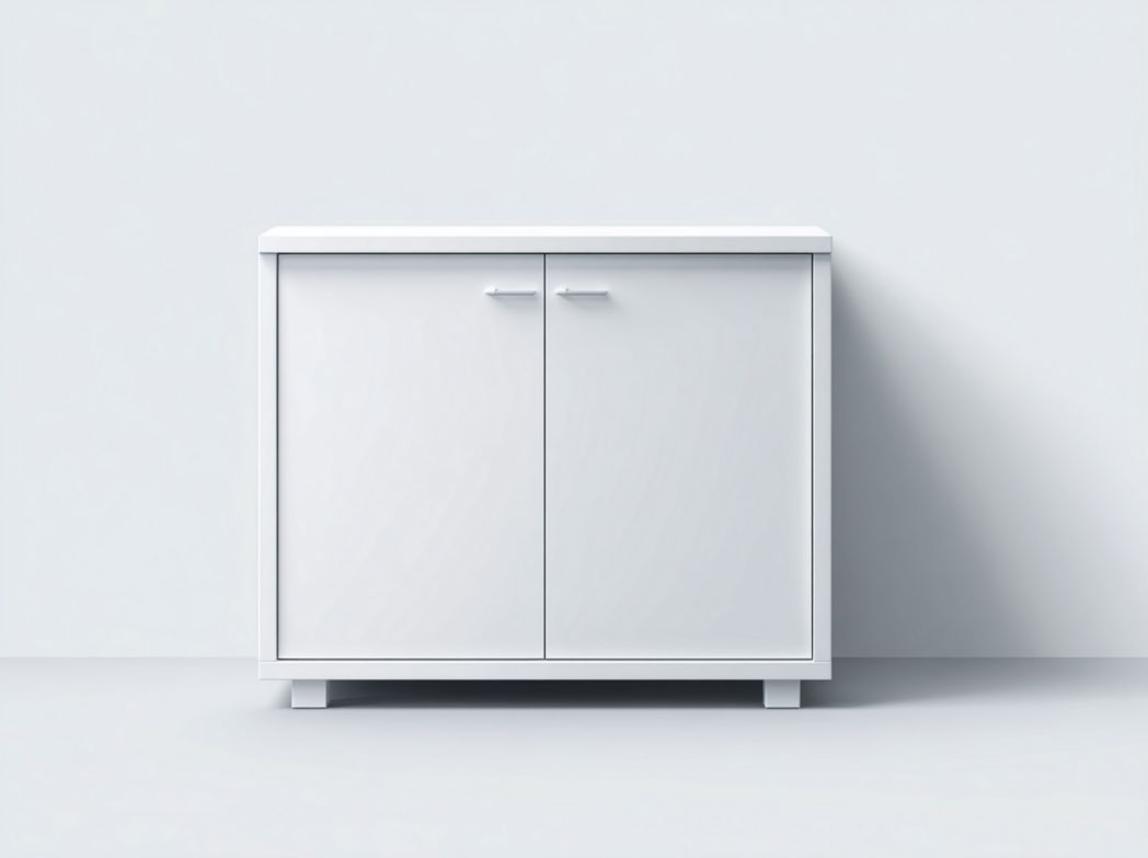 Meuble à chaussures en bois blanc à deux portes-Styva Live