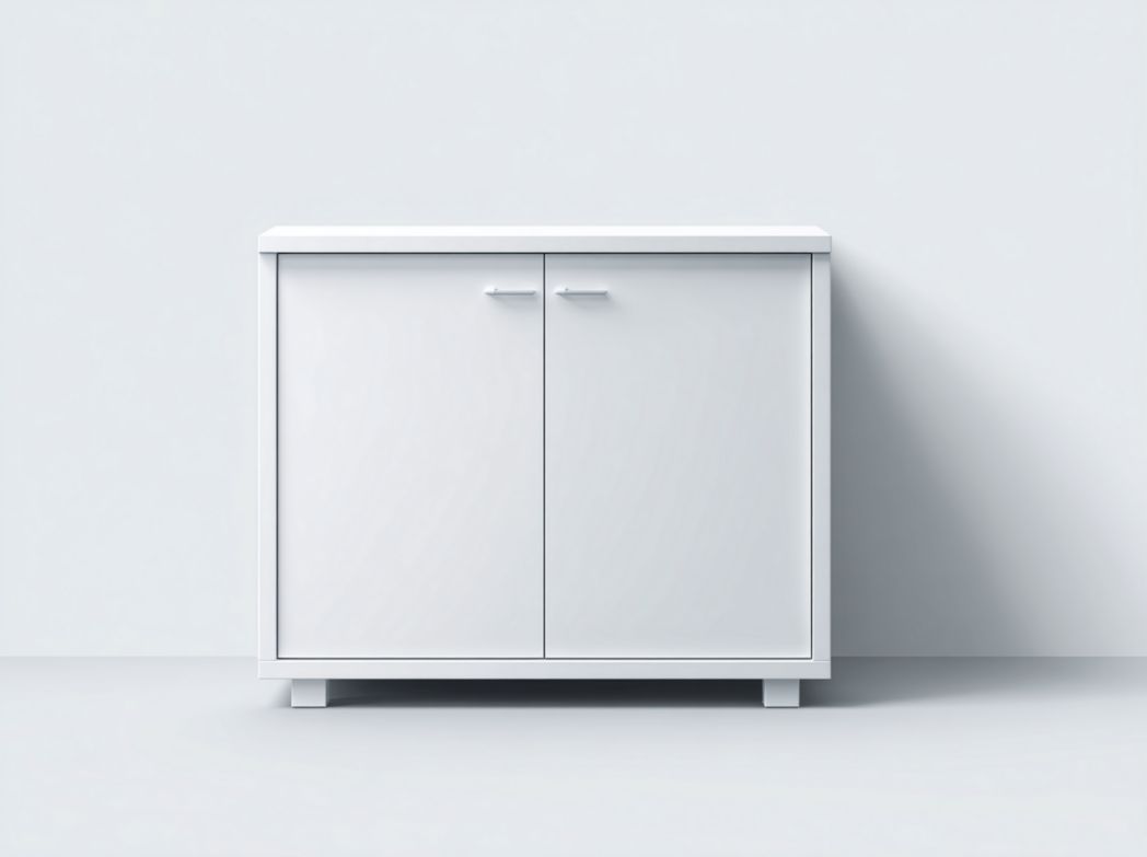 Meuble à chaussures en bois blanc à deux portes-Styva Live