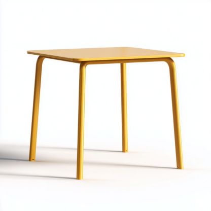 Table de jardin carrée en métal jaune-Styva Live