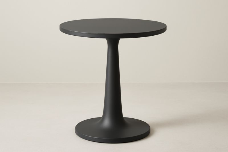 Table ronde métal noir 60 cm