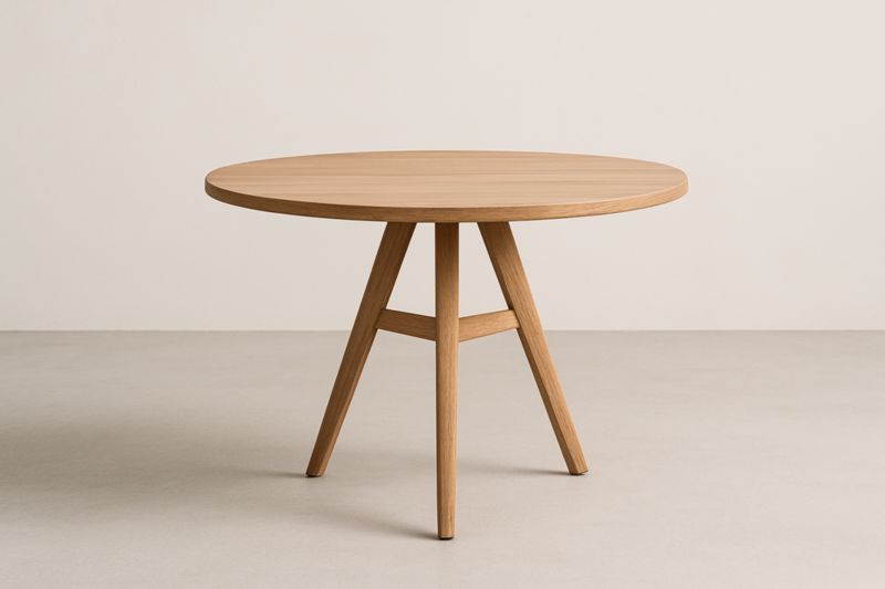 Table Ronde en Bois de Chêne 110 cm