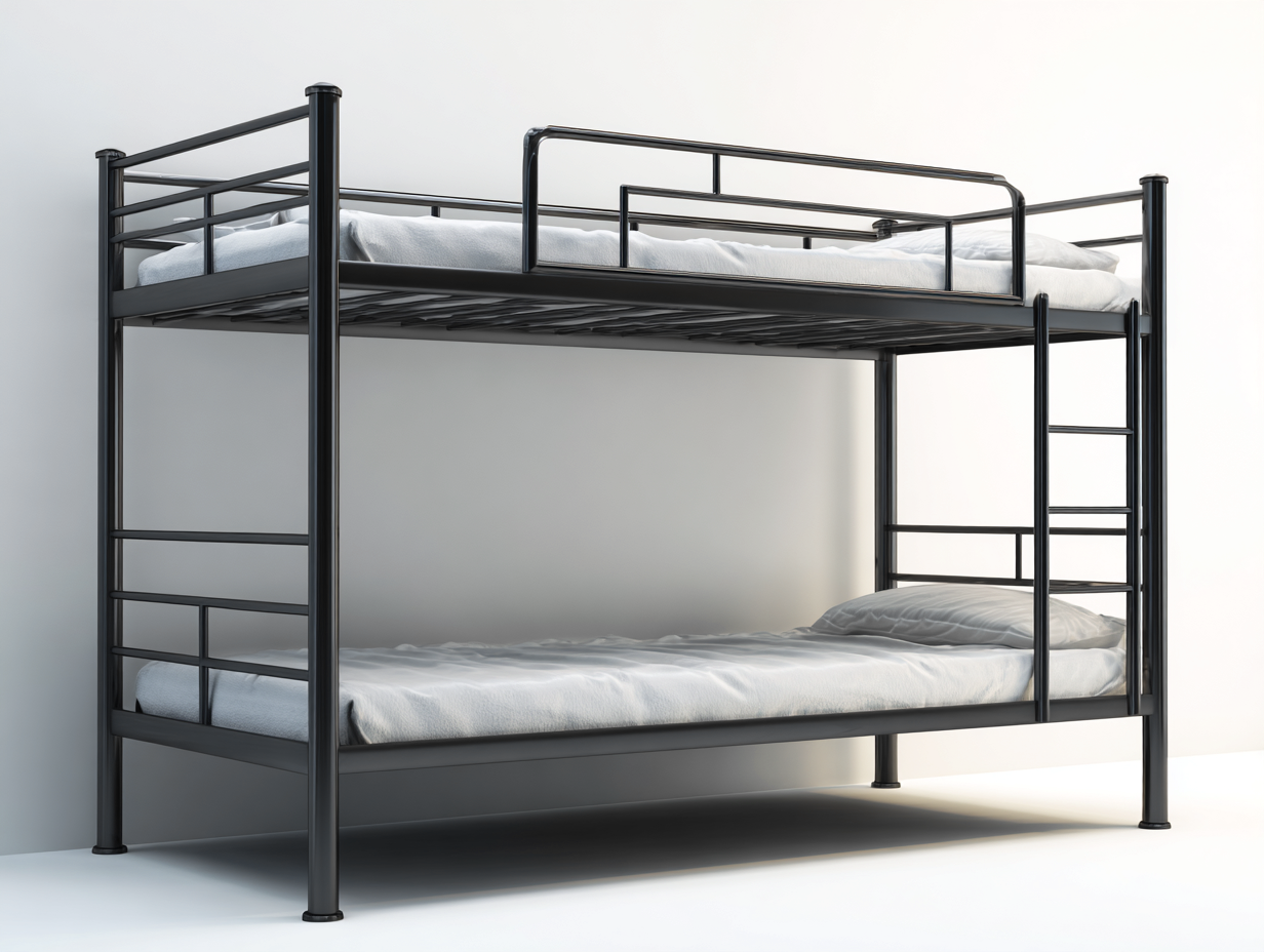 Literas - Metal - 198x97x165 cm - Negro - Estilo minimalista-Cozygetyard