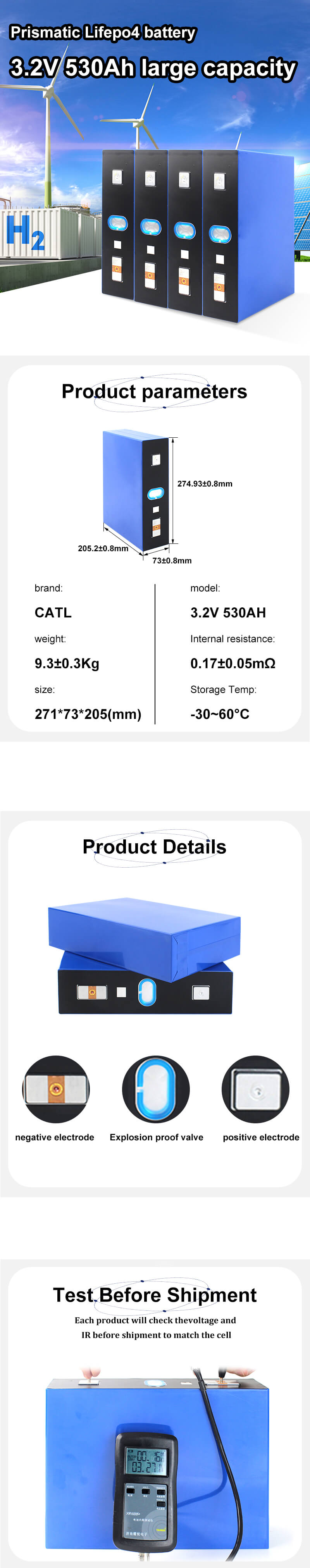 catl 530ah lifepo4 battery details