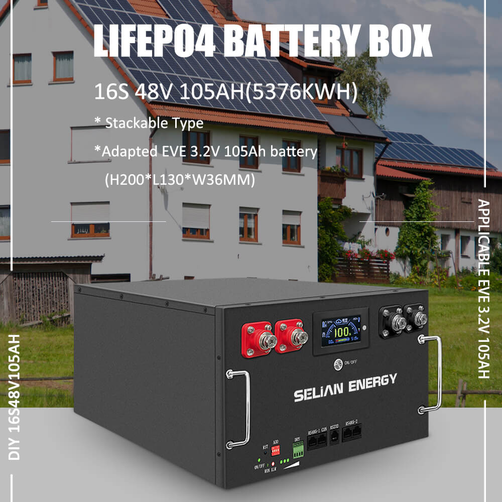 48V 100Ah LiFePO4 Battery 5kWh for Solar Energy Storage