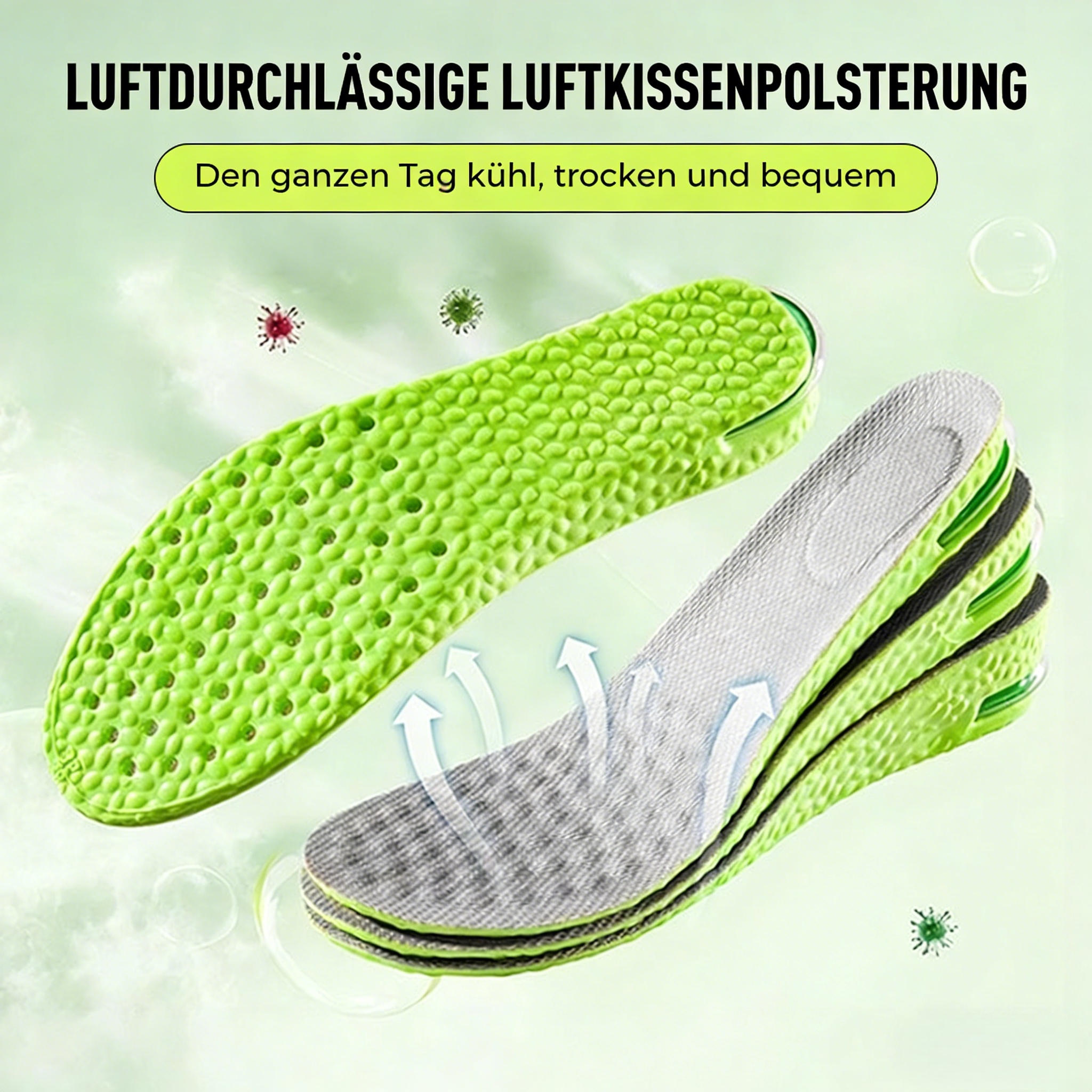 👞Bequeme Luftkissen-Einlegesohlen mit Größenvorteil