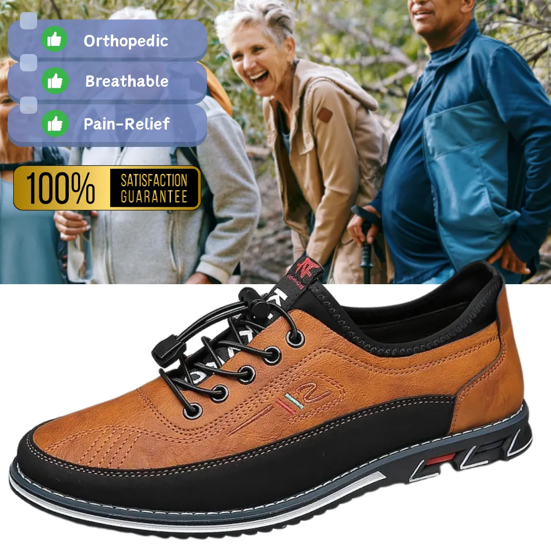 Herren Braune Freizeitsneaker mit Schnürdesign – Bequeme rutschfeste Wanderschuhe für tägliche Outdoor-Aktivitäten